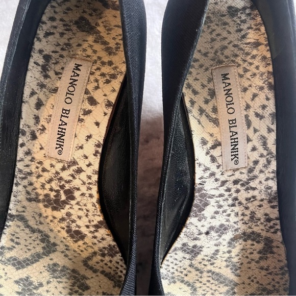 Vintage VTG 80s 90s Manolo Blahnik Kitten Pump Heels Women’s 10 - Picture 4 of 9